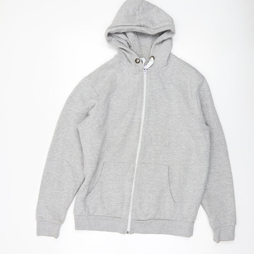 R.W.C Men’s Grey Full Zip Hoodie Sweatshirt Size L Regular Fit