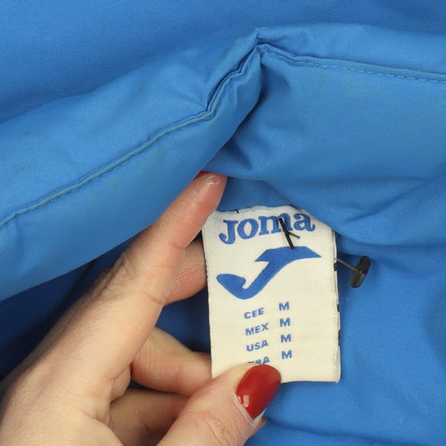 Joma Men's Blue Medium Puffer Jacket Winter Sportswear