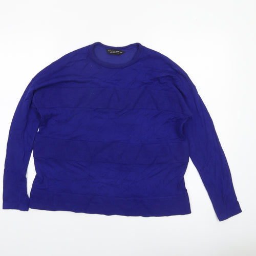 Dorothy Perkins Women's Blue Crew Neck Long Sleeve Jumper Size 12