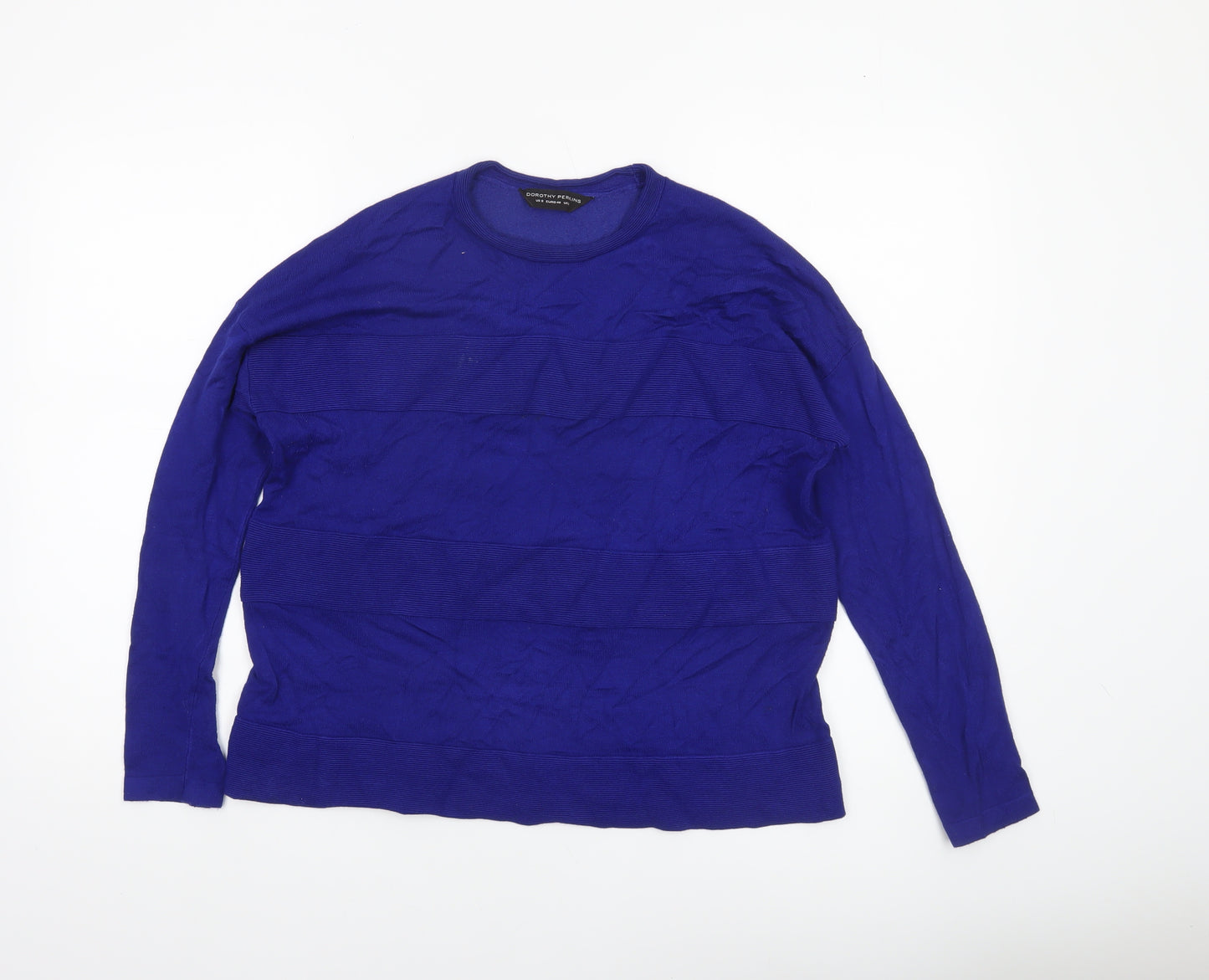 Dorothy Perkins Women's Blue Crew Neck Long Sleeve Jumper Size 12