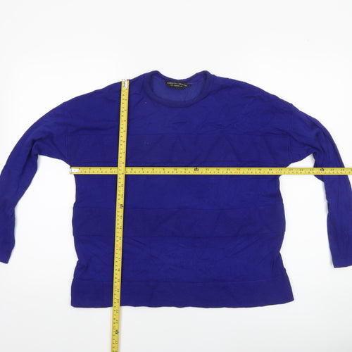 Dorothy Perkins Women's Blue Crew Neck Long Sleeve Jumper Size 12