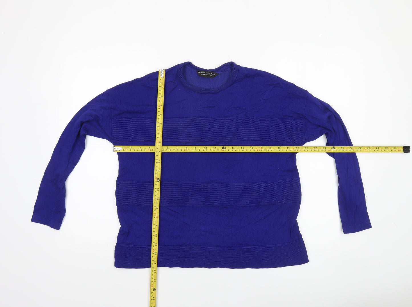 Dorothy Perkins Women's Blue Crew Neck Long Sleeve Jumper Size 12