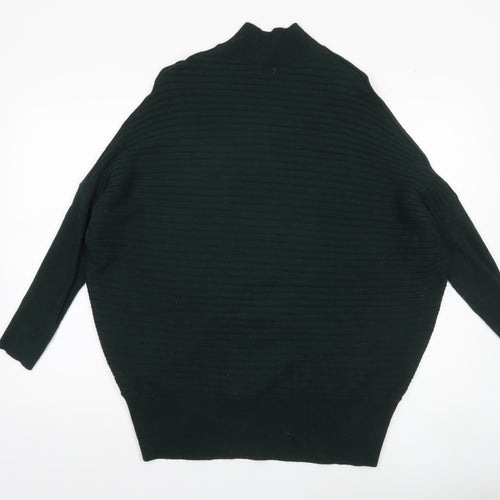 River Island Women’s Green Mock Neck Ribbed Knit Jumper Size S
