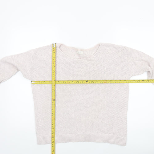 Fat Face Women's Beige Knit Jumper Size 12 Relaxed Fit