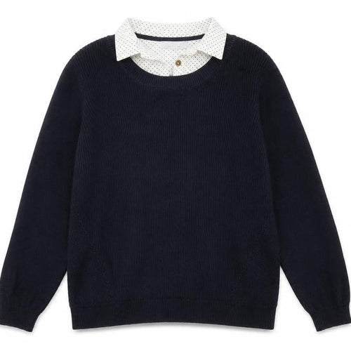 Marks and Spencer Womens Black Size 14 Cotton Crew Neck Long Sleeve Jumper