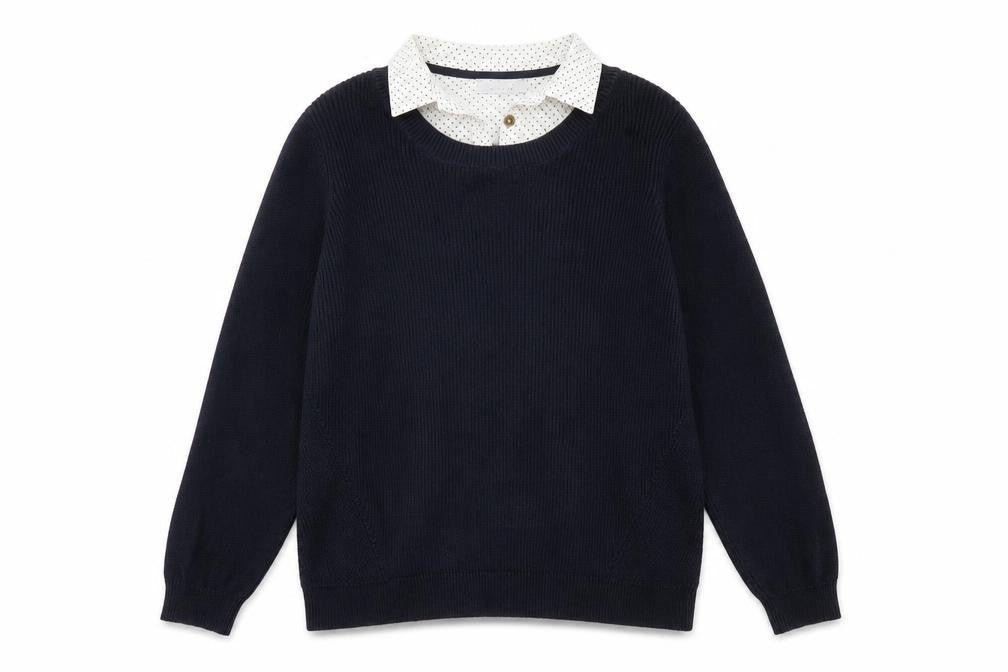 Marks and Spencer Womens Black Size 14 Cotton Crew Neck Long Sleeve Jumper