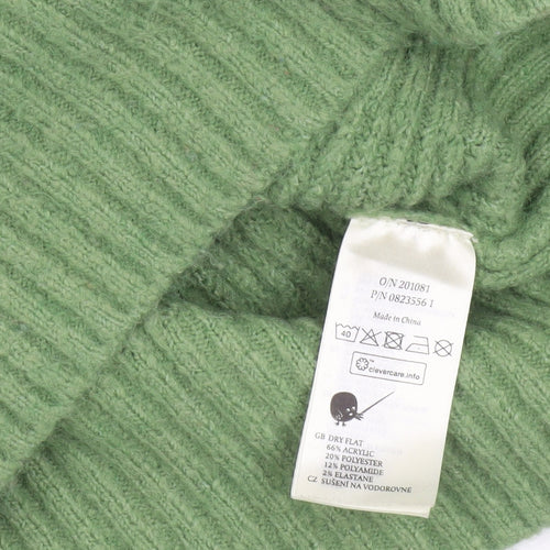 Monki Women’s Green Crew Neck Knit Pullover Jumper Size 12