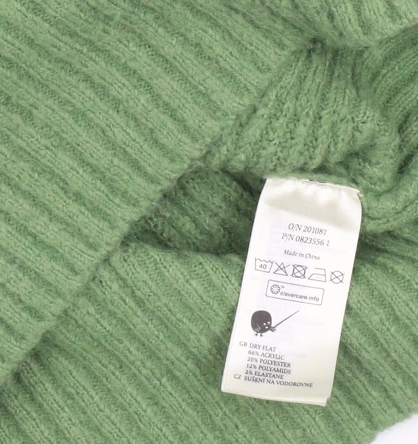 Monki Women’s Green Crew Neck Knit Pullover Jumper Size 12