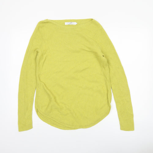 John Lewis Women’s Yellow Cotton Boat Neck Jumper Size 8