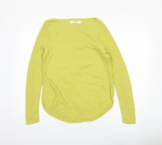 John Lewis Women’s Yellow Cotton Boat Neck Jumper Size 8