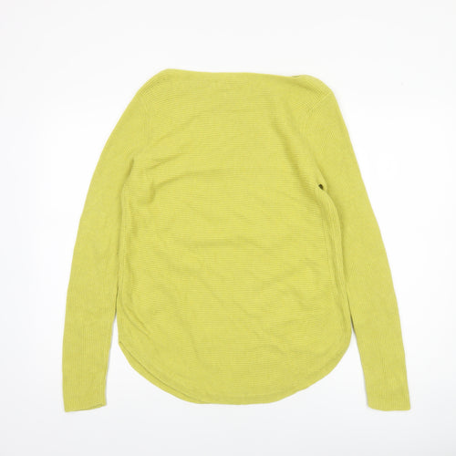 John Lewis Women’s Yellow Cotton Boat Neck Jumper Size 8