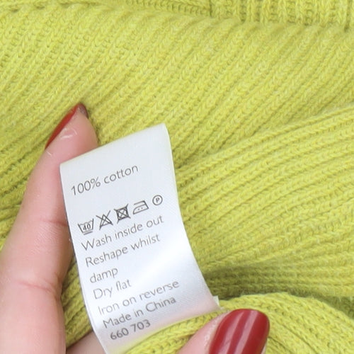 John Lewis Women’s Yellow Cotton Boat Neck Jumper Size 8