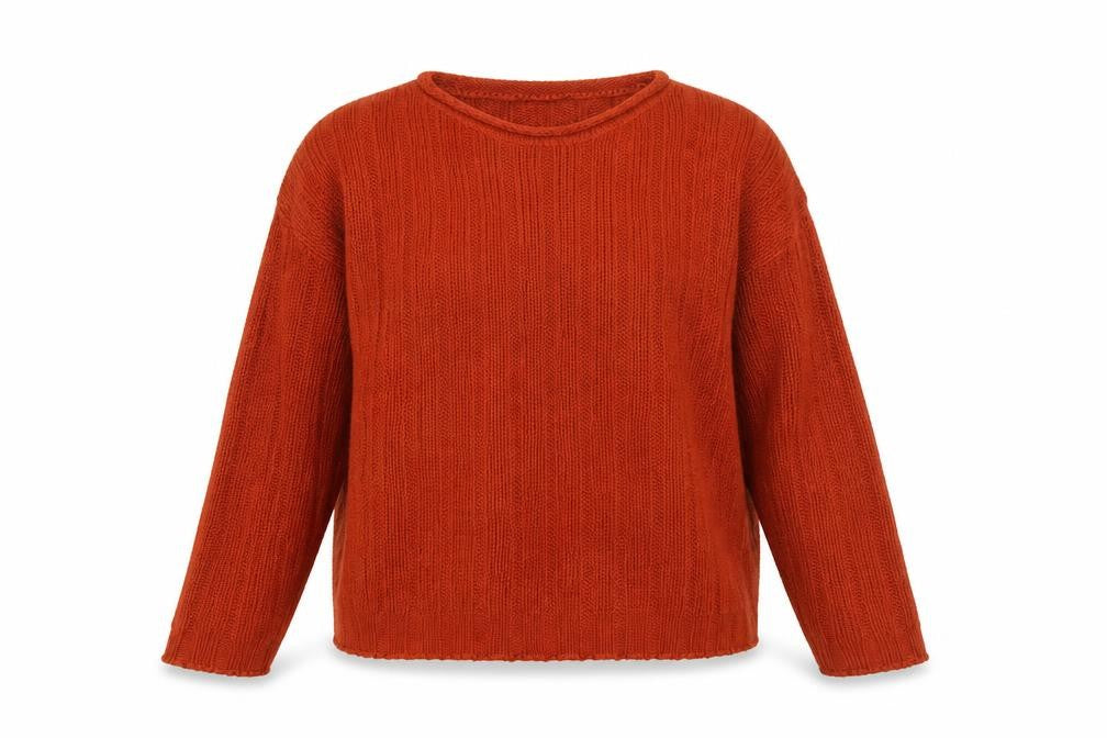 OVS Women’s Orange Chunky Knit Acrylic Jumper Size 12