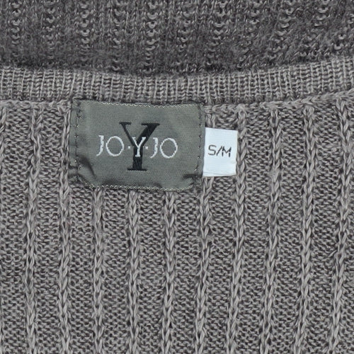 JO-Y-JO Women's Grey Linen Knit Sleeveless Vest S