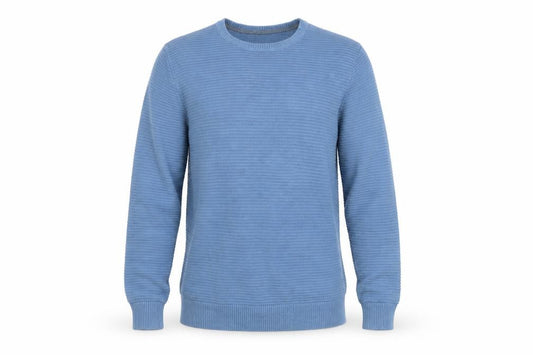 Front view of Marks & Spencer Men’s Blue Cotton jumper L Tailored Fit