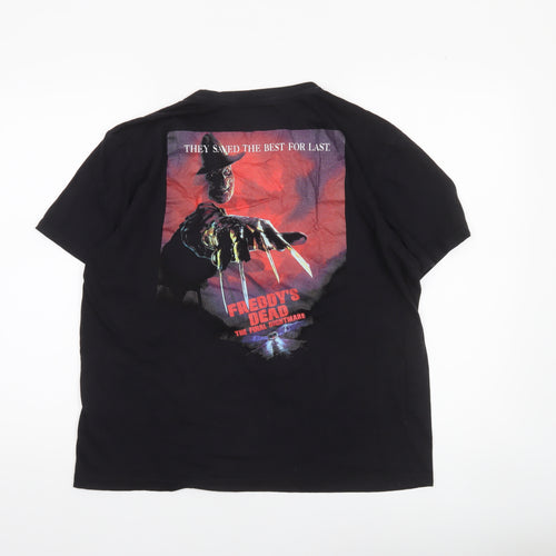 A Nightmare On Elm Street Women's Black L Horror Movie T-Shirt