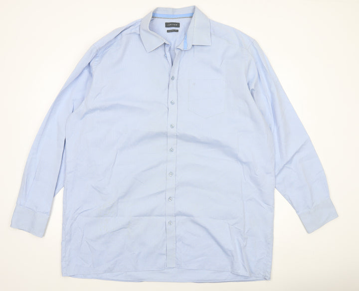 Jupiter Men's Blue Regular Fit Long Sleeve Cotton Formal Shirt XL