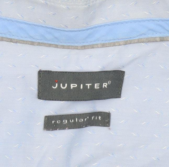 Jupiter Men's Blue Regular Fit Long Sleeve Cotton Formal Shirt XL