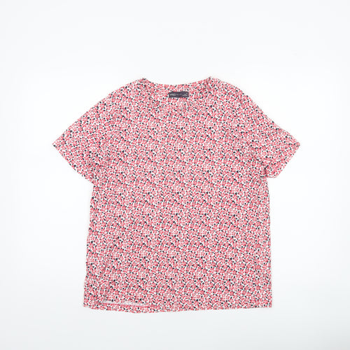 Marks and Spencer Women’s Multicoloured Floral Cotton T-Shirt Size 14