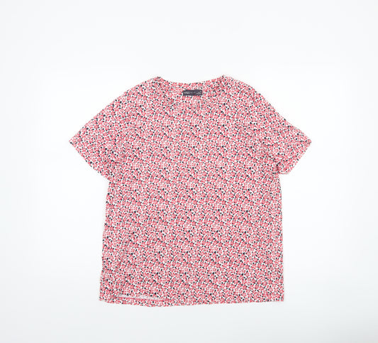 Marks and Spencer Women’s Multicoloured Floral Cotton T-Shirt Size 14