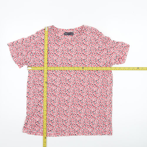 Marks and Spencer Women’s Multicoloured Floral Cotton T-Shirt Size 14