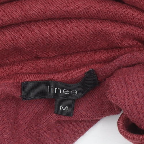 Linea Women's Red Sequin Scoop Neck Pullover Jumper Size M