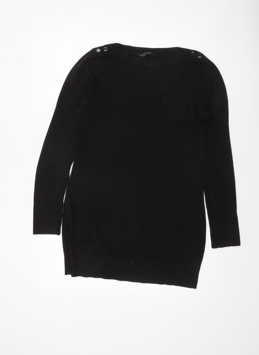 Dorothy Perkins Womens Black Acrylic Knit Long Sleeve Jumper Size 12