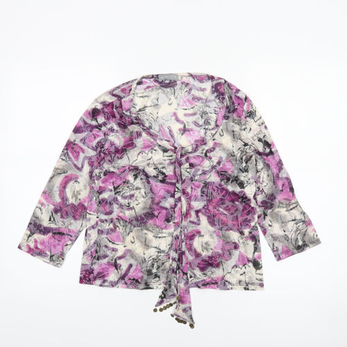 Marks and Spencer Per Una Women’s Multicoloured Floral Wrap Blouse Size 12