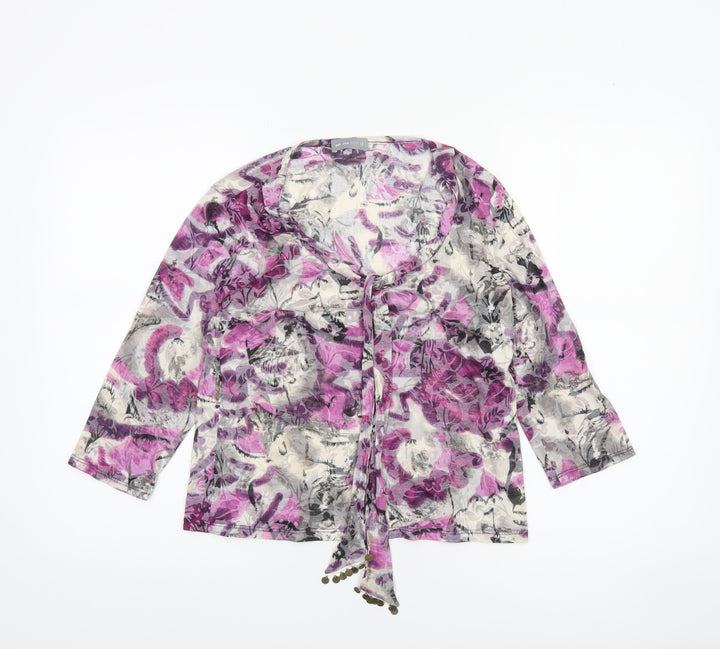 Marks and Spencer Per Una Women’s Multicoloured Floral Wrap Blouse Size 12