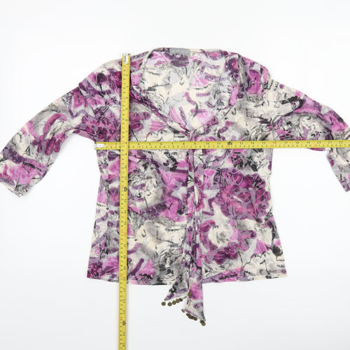 Marks and Spencer Per Una Women’s Multicoloured Floral Wrap Blouse Size 12
