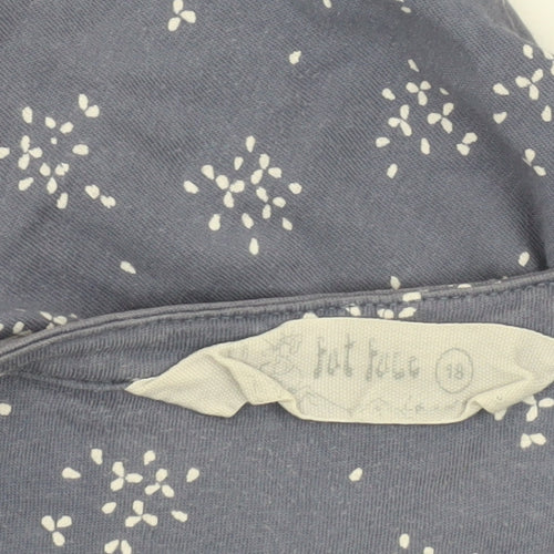 Fat Face Women's Blue Floral Tunic Blouse Size 18 Cotton 3/4 Sleeve