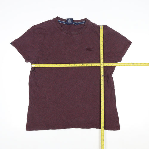 Superdry Men's XL Red Organic Cotton Crew Neck T-Shirt