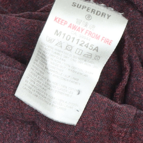Superdry Men's XL Red Organic Cotton Crew Neck T-Shirt