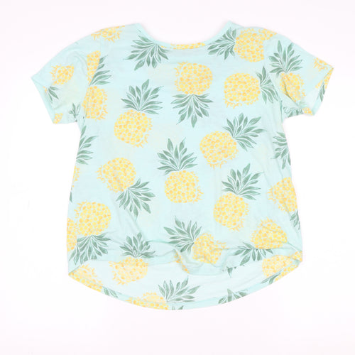 Marks and Spencer Women’s Green Pineapple Print T-Shirt Size 14