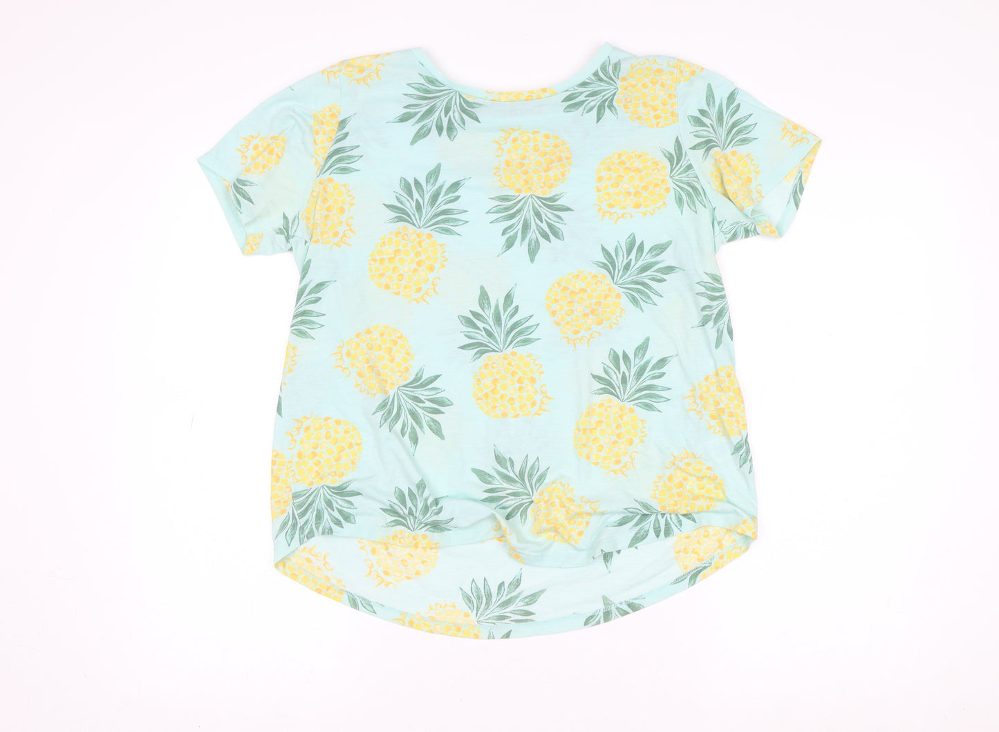 Marks and Spencer Women’s Green Pineapple Print T-Shirt Size 14