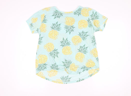 Marks and Spencer Women’s Green Pineapple Print T-Shirt Size 14