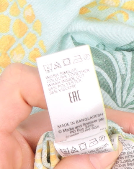 Marks and Spencer Women’s Green Pineapple Print T-Shirt Size 14