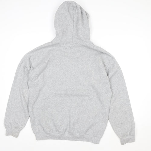 Disney Women Grey Stitch Hoodie Medium Cotton Blend Pullover