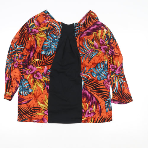 Primark Women’s Multicoloured Tropical Wrap Top Size 16