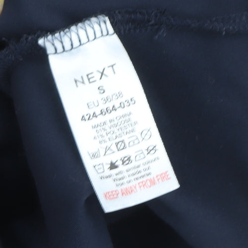 Next Women Navy Blue Collared Pullover Sweatshirt Size S