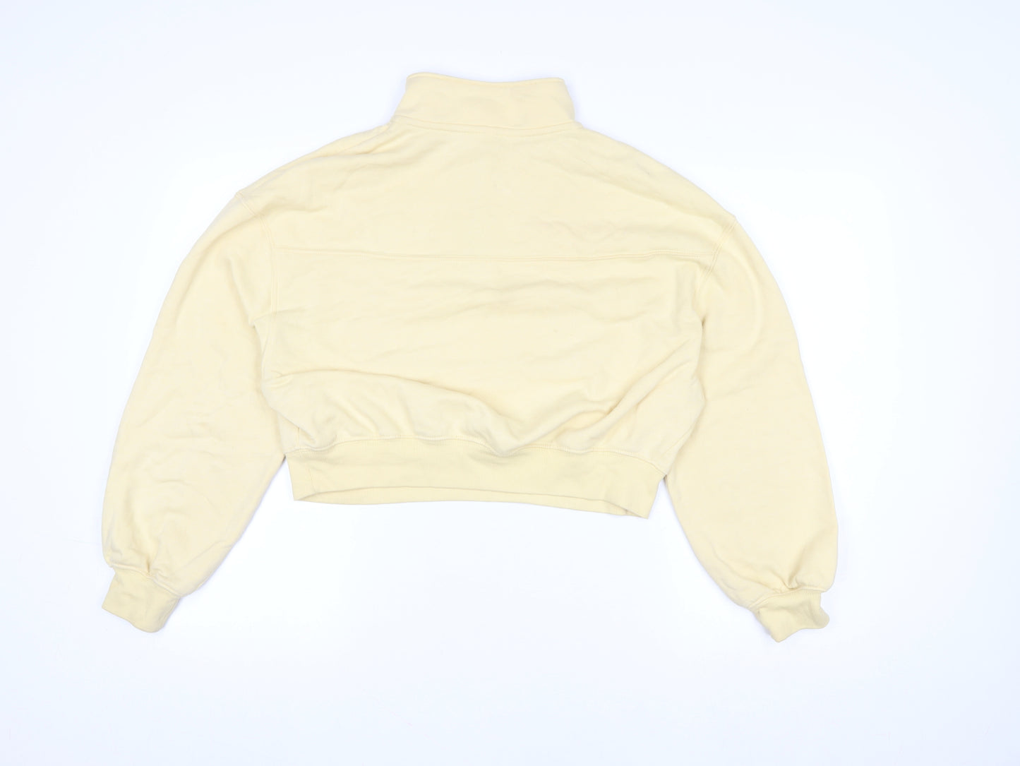 H&M Divided Women Beige 1/2 Zip Pullover Sweatshirt M UK 12