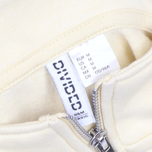 H&M Divided Women Beige 1/2 Zip Pullover Sweatshirt M UK 12