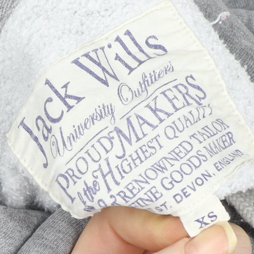 Jack Wills Womens Grey Pullover Hoodie XS Cotton Blend University Style