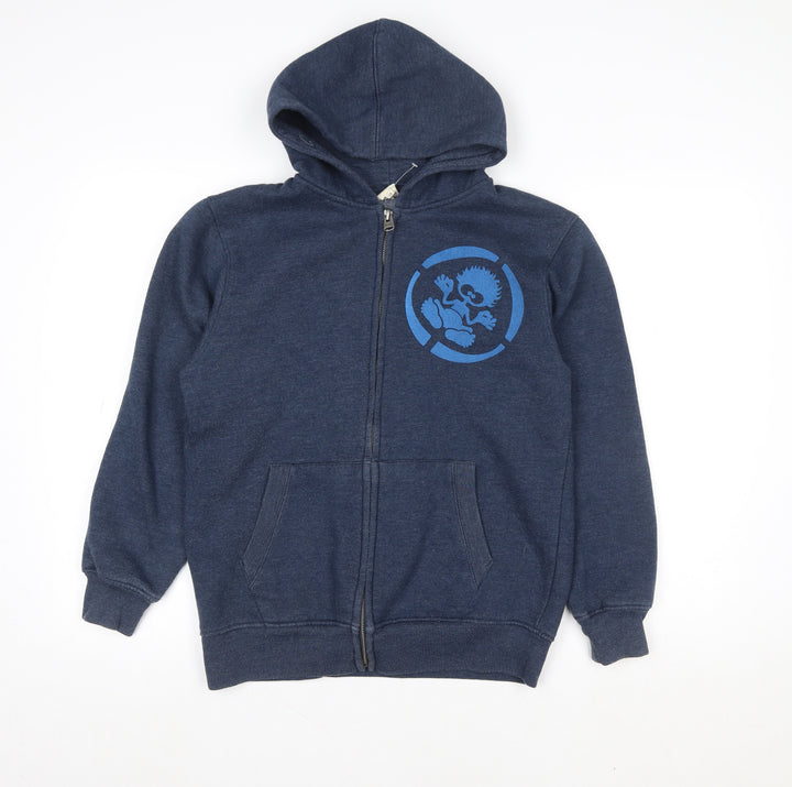 Saltrock Boys Blue Full Zip Hooded Fleece Lined Jacket 13 Years