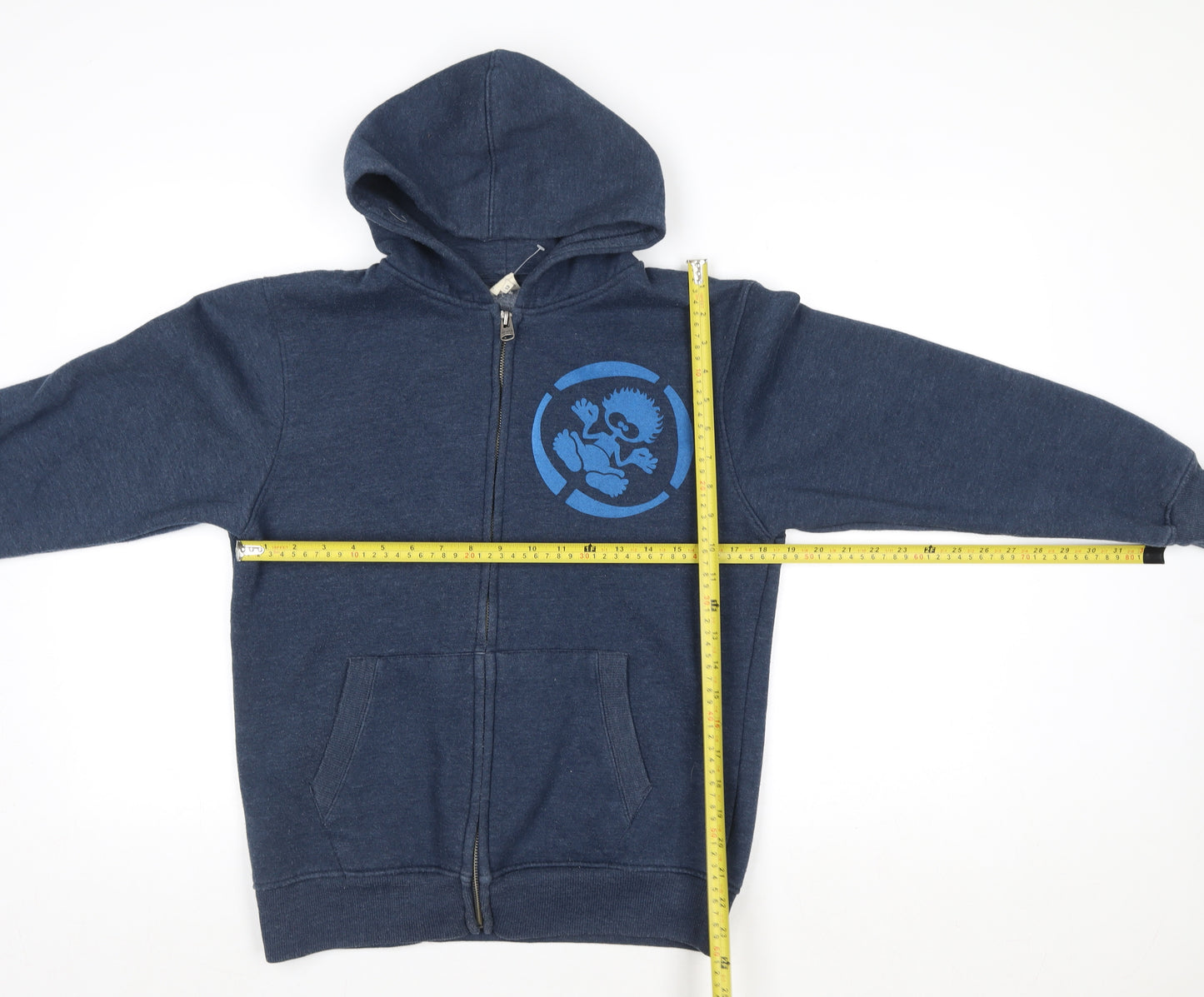 Saltrock Boys Blue Full Zip Hooded Fleece Lined Jacket 13 Years