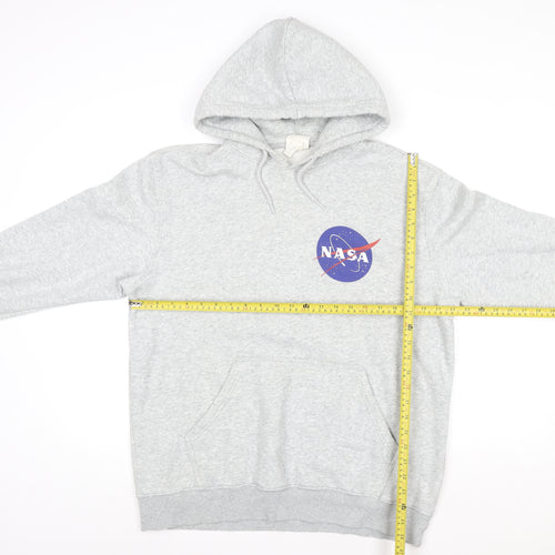 H&M Women’s Grey NASA Hooded Pullover Sweatshirt Size L