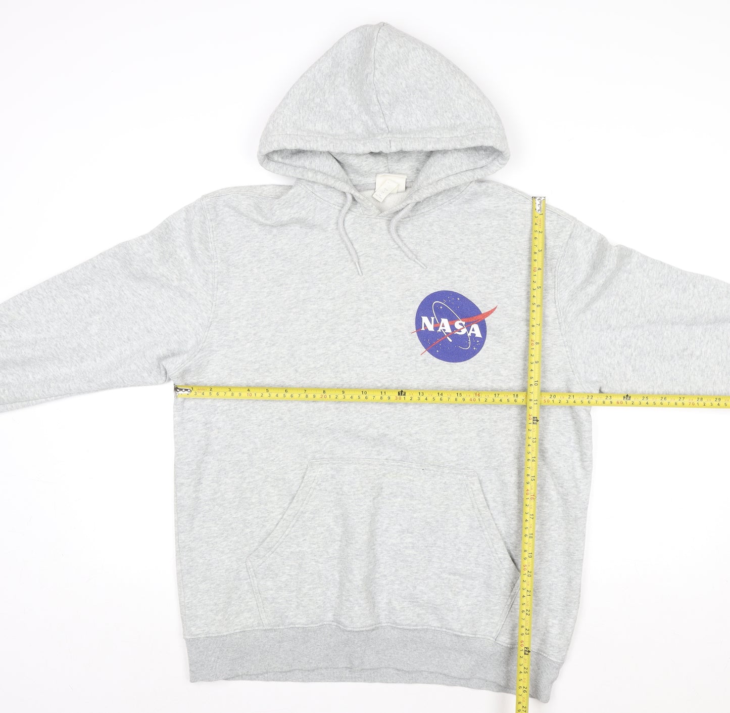 H&M Women’s Grey NASA Hooded Pullover Sweatshirt Size L