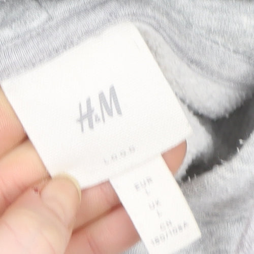 H&M Women’s Grey NASA Hooded Pullover Sweatshirt Size L