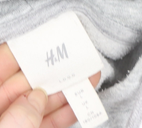 H&M Women’s Grey NASA Hooded Pullover Sweatshirt Size L