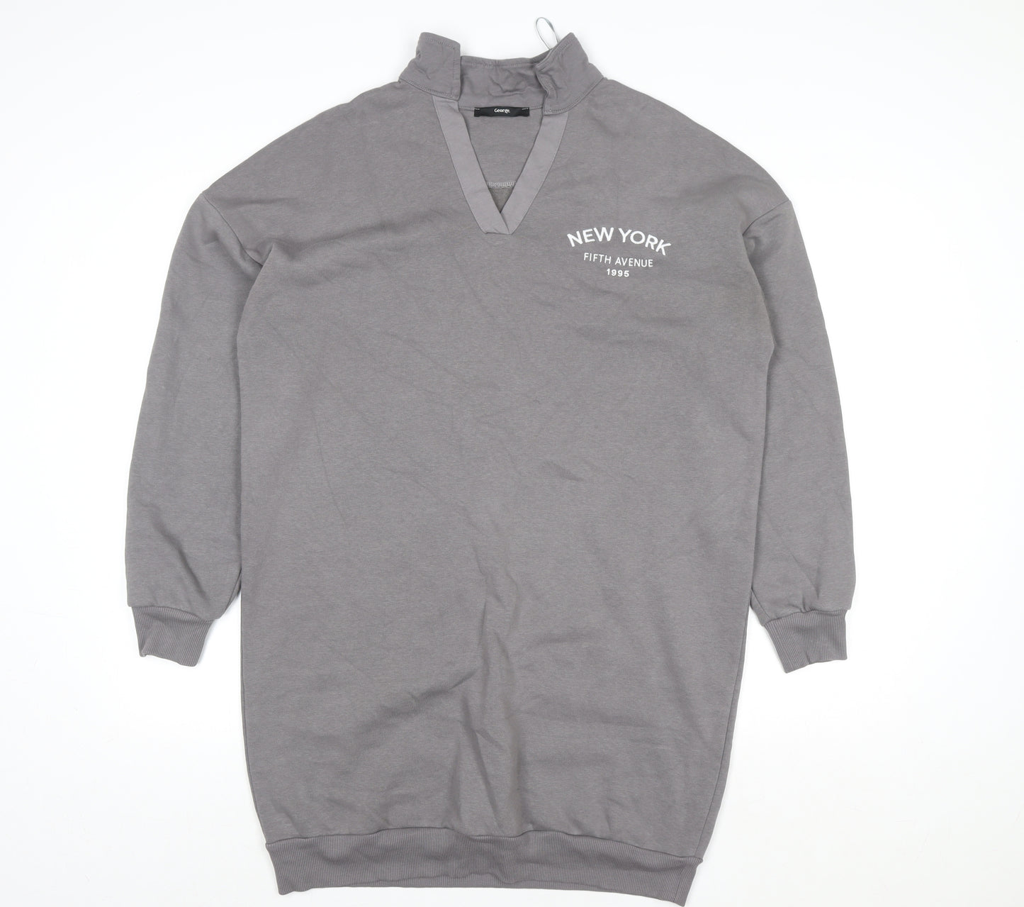 George Women’s Grey Long Sleeve Pullover Sweatshirt Size 14